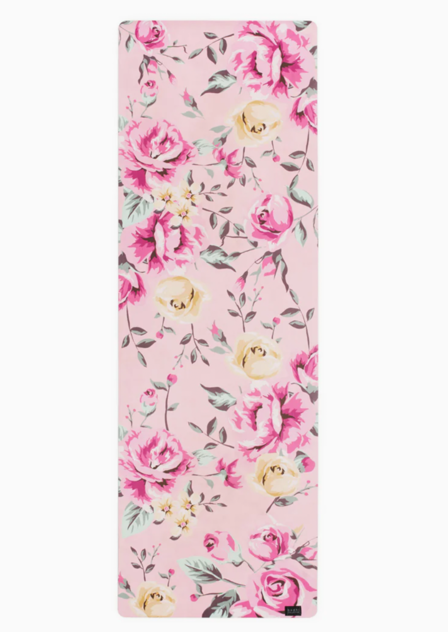 Blush Rosette brings balance, compassion, gentleness and harmony. Create a nurturing, loving nature at the base of your being through your practice that will&nbsp;shine through your soul every day.</p> <p><strong>ECO FRIENDLY YOGA MAT</strong></p> <p><span data-mce-fragment="1">This&nbsp;</span><span data-mce-fragment="1">eco friendly yoga mat is made of natural and recycled materials and contains no nasty toxins,