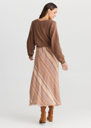 Sicily Skirt - Sental Stripe