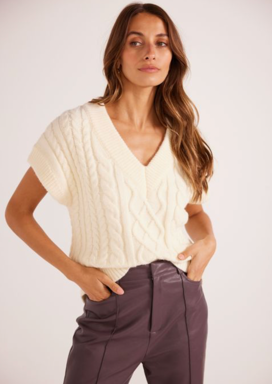 Ester Knit Vest - Ivory