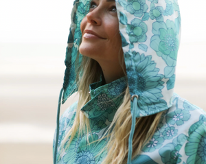 Eco Rain Jacket - Aqua Bloom