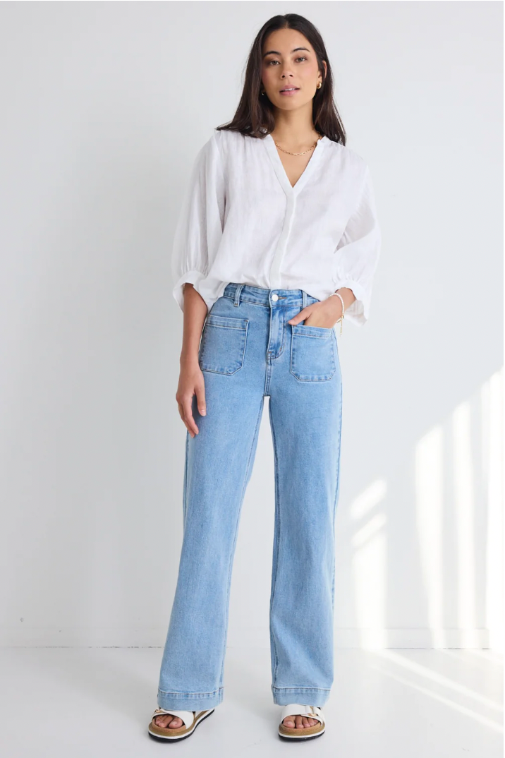 Zoey High Rise Jean - Light Blue