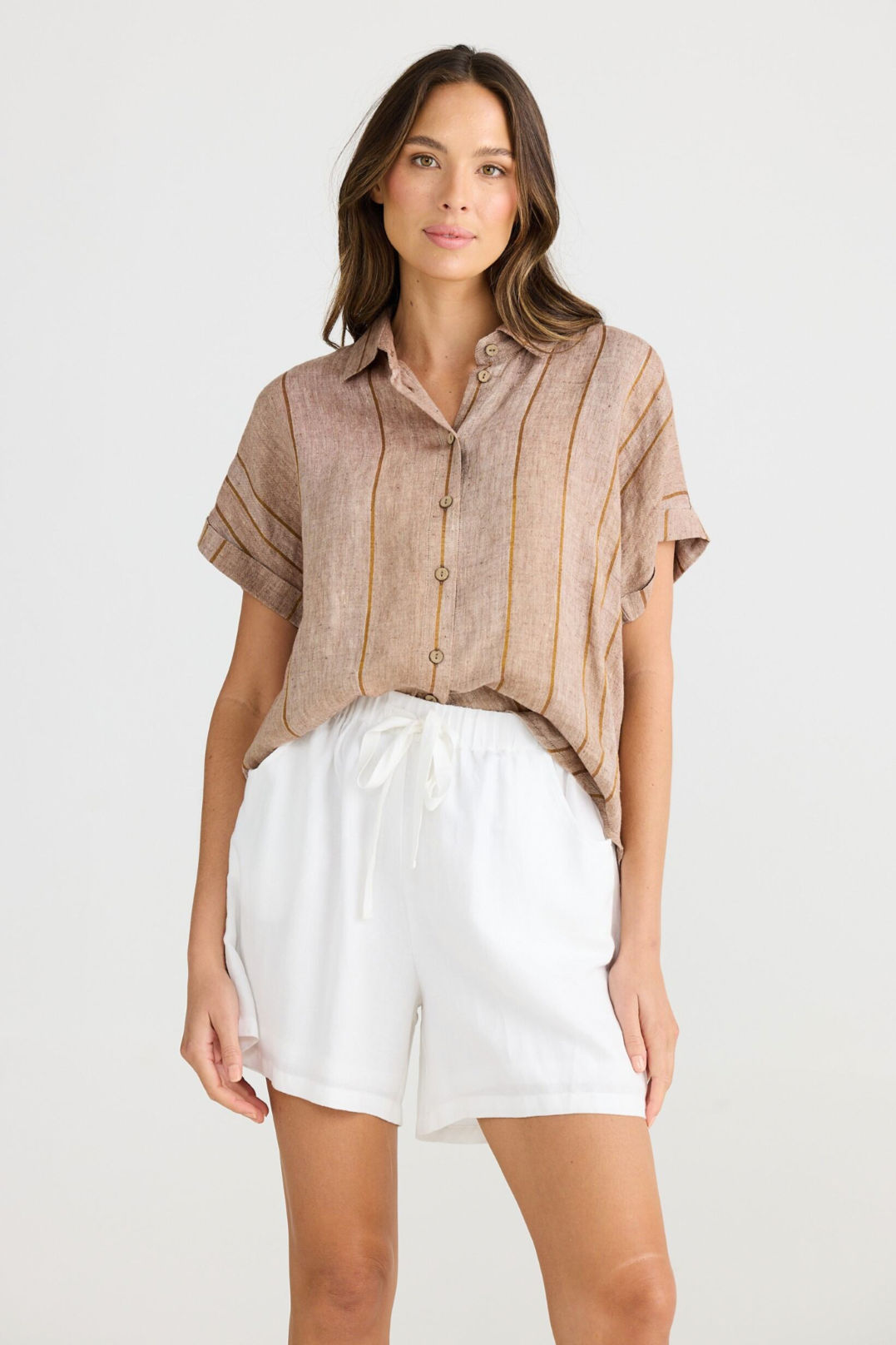 Miami Shorts - White Linen Blend