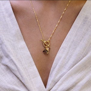 Pure Necklace - Gold with Herkimer