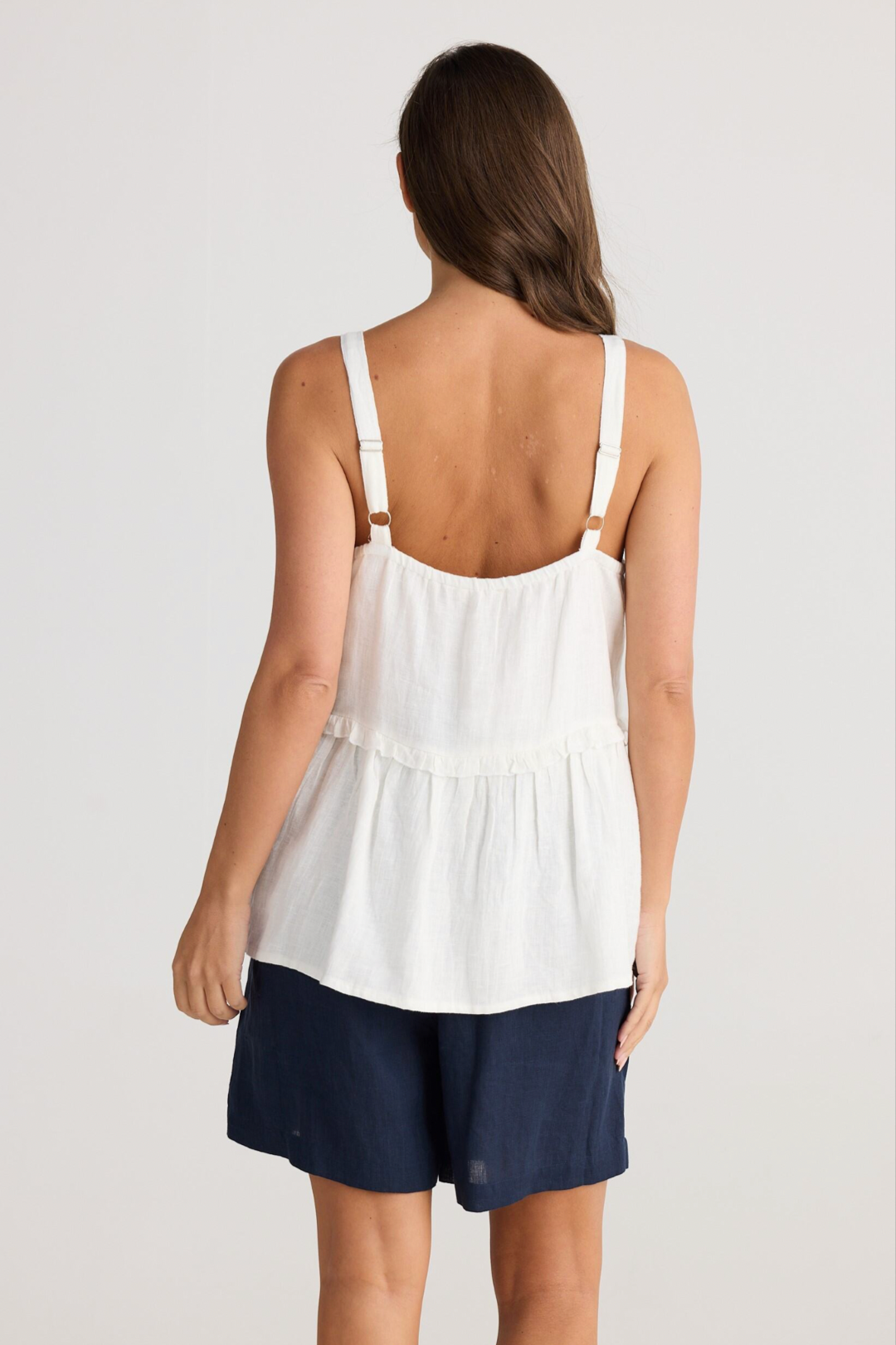 Alita Top - White Linen Gauze