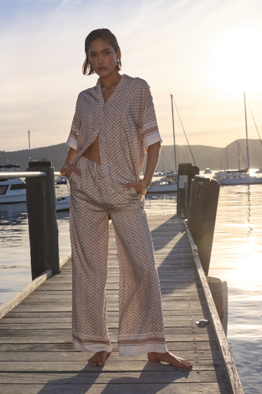 Soleil Drawstring Pants, by Staple The Label

The print of the season has arrived and it's an exclusive to Staple The Label. Introducing the Soleil Drawstring Pants that will be a seasonal favourite. Dress up or down and these pants will take you from day to night with minimal effort required. Style with our matching Soleil Resort Shirt for your next holiday off duty look or pair with our Haze Top add some micro jewellery and sandals and you have a look where comfort now meets style.