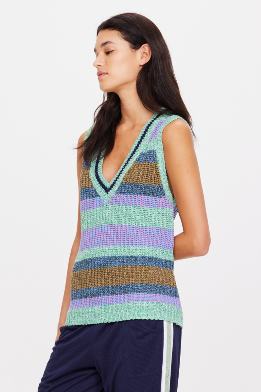 Nikko Knit Vest - Stripe