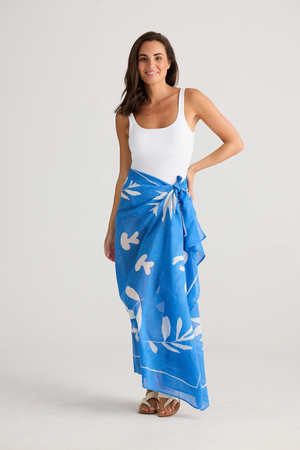 Poko Sarong/Scarf - Blue Passion Flower