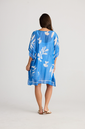 Oceanside Kaftan - Blue Passion Flower