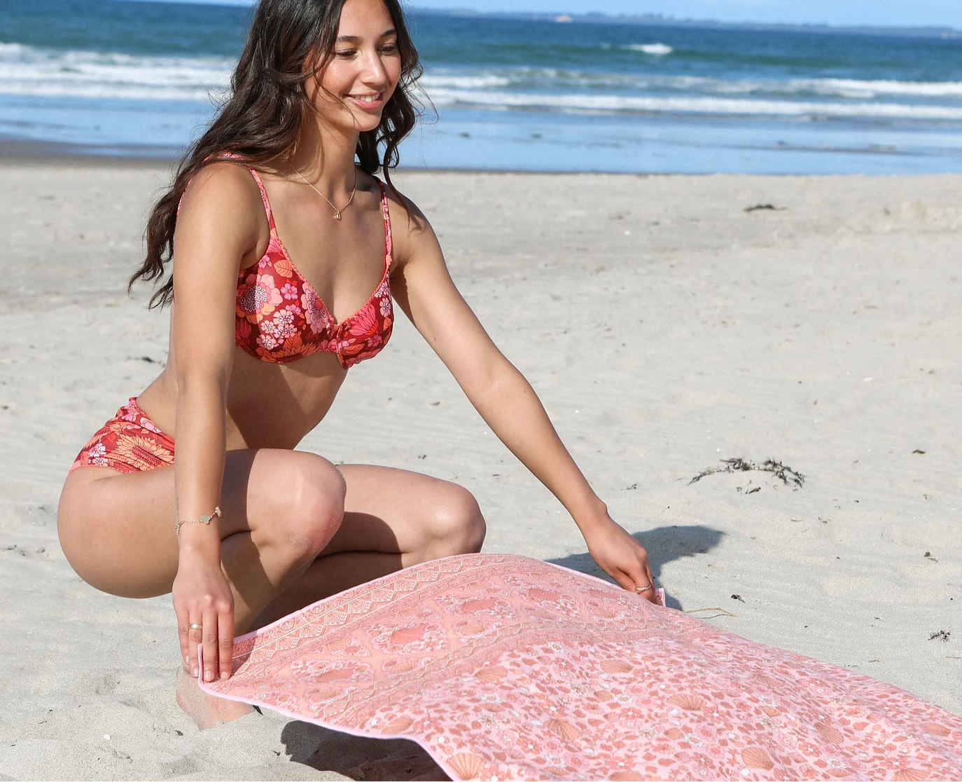 Beach Towel - Coral Seashell