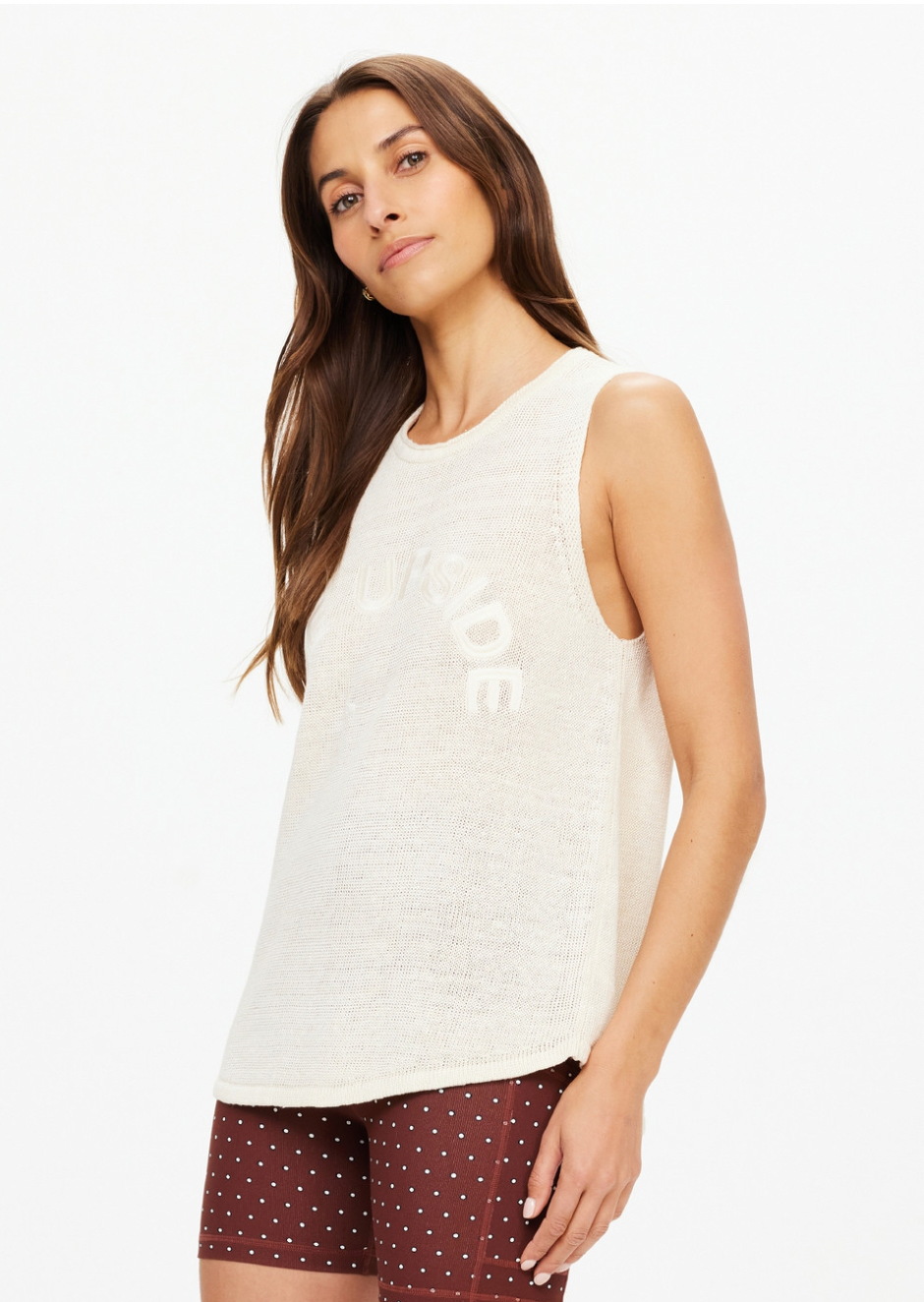 Knitted Tara Tank - Natural