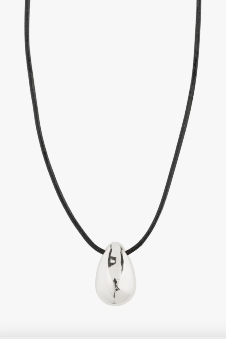 Intent Necklace - Black/Silver Plated