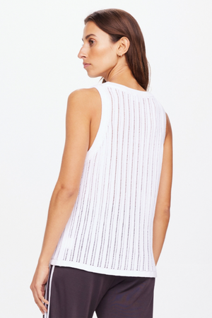 Muse Wales Knit Tank Top - White