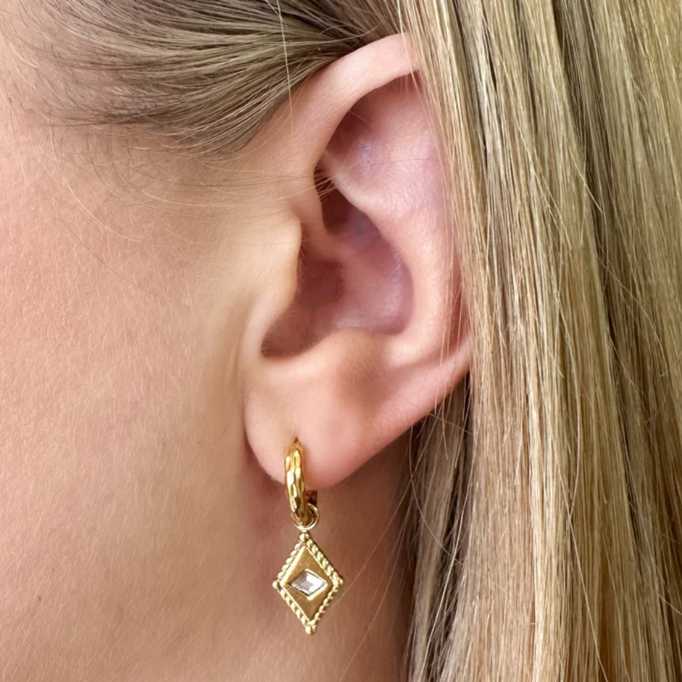 Arena Huggie Earrings - Gold