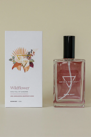 Room Mist - Wildflower, by Becca Project

A harmonious blend of tart lime and sweet coconut that transforms your space into a refreshing retreat.&nbsp; With grounding floral notes of Rose, Petitgrain, and Sandalwood, this mist offers a soft and soothing aroma reminiscent of a tranquil spa day on a tropical island.