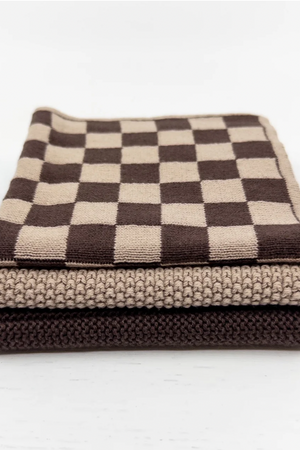 Dishcloth Variety 3pk - Choc Hummus Checker