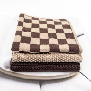 Dishcloth Variety 3pk - Choc Hummus Checker