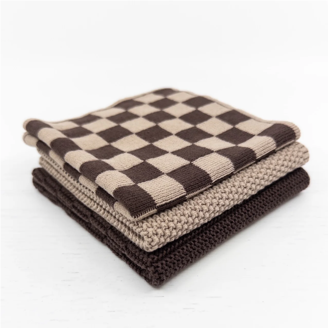 Dishcloth Variety 3pk - Choc Hummus Checker