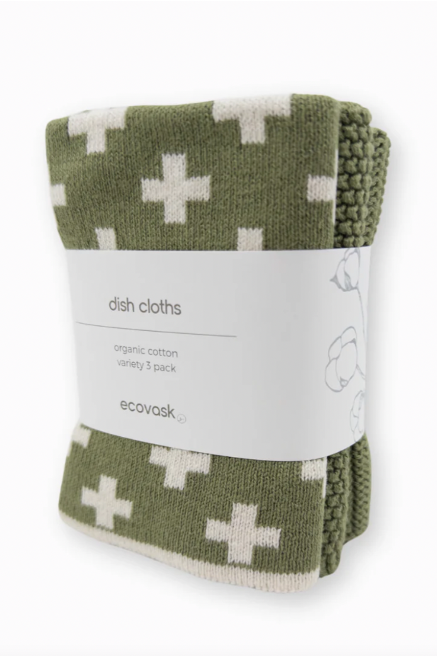 Dishcloth Variety 3pk - Pistachio Cross, by Ecovask

With several cloth options now available, we know how difficult it can be to work out what cloths will suit you best. Therefore, we have created our Mixed Cloth packs to take the guess work away.

Each&nbsp;pack contains;
1&nbsp;x heavy-duty dish cloth
1&nbsp;x 'lite' dish cloth
1&nbsp;x Design Series cloth