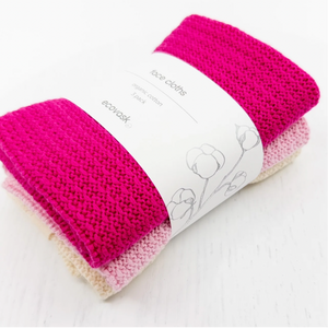 Face Cloth 3 Pk - Tickle Me Pink