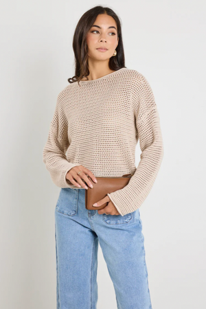 Dawn Crochet Knit Jumper - String