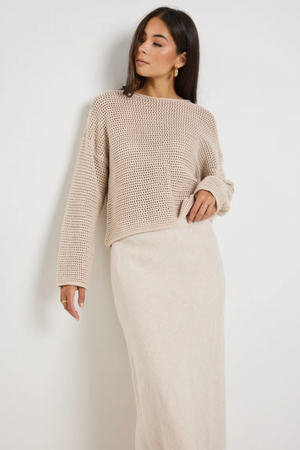 Dawn Crochet Knit Jumper - String
