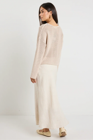 Dawn Crochet Knit Jumper - String