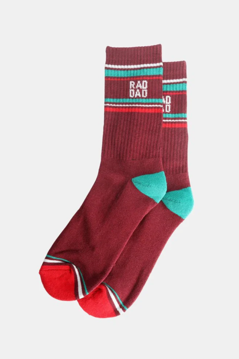 Mens Crew Socks, Burgundy - 'Rad Dad'

Set your man apart from the rest with these classic crew socks, in fun modern prints

Fits Men’s Shoe Size US 6-11

85% Cotton
10% Nylon
5% Spandex