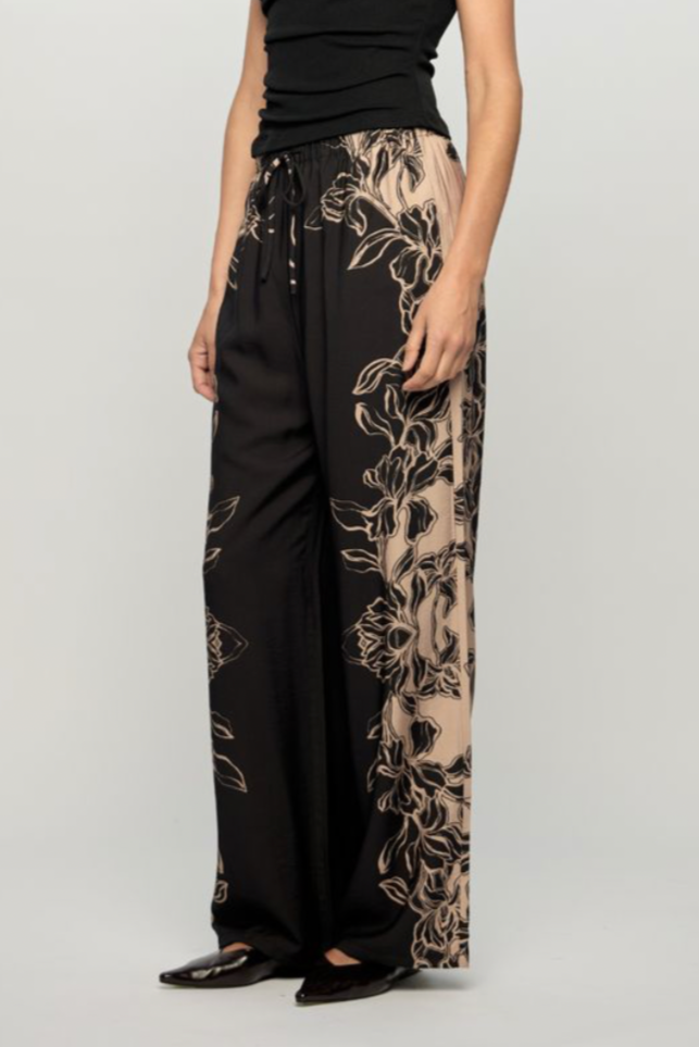 Mira Drawstring Pant - Floral