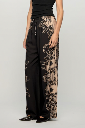Mira Drawstring Pant - Floral