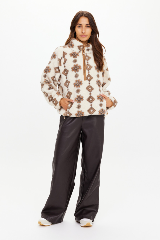 Harlow Fleece Pullover - Abstract