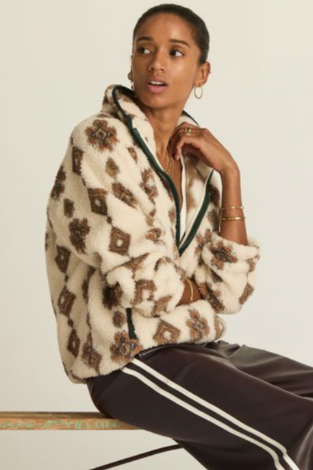 Harlow Fleece Pullover - Abstract