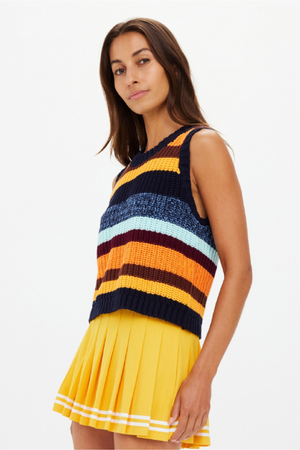 Nelson Knit Crop Vest - Stripe