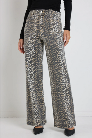 Zoey High Rise Jean - Leopard