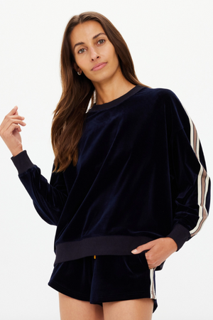 Monaco Lisel Crew Neck Sweater - Navy