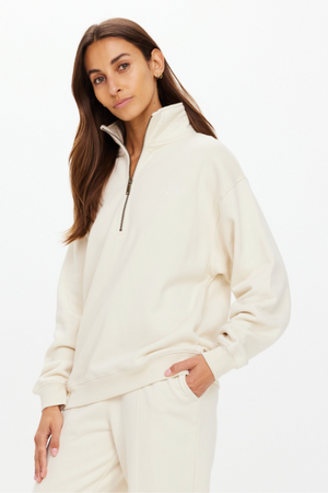 Hamilton Wren Half Zip Sweater - White