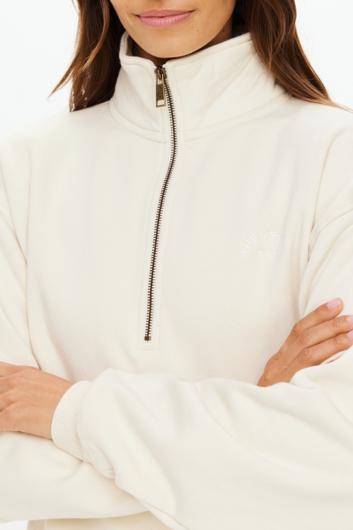 Hamilton Wren Half Zip Sweater - White
