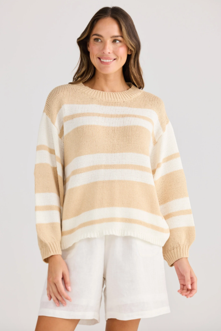 Sandwood Knit - Neutral Stripe