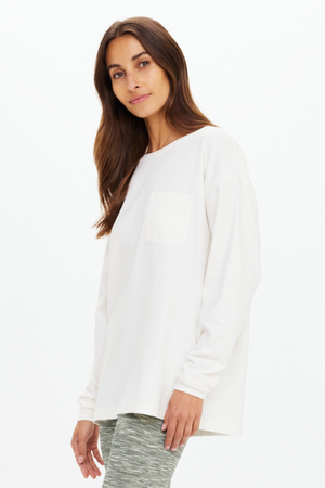 Soho Cara Long Sleeve Top - Creme