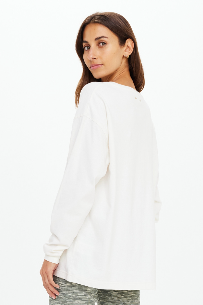 Soho Cara Long Sleeve Top - Creme