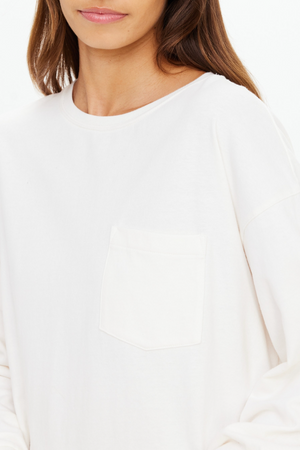 Soho Cara Long Sleeve Top - Creme