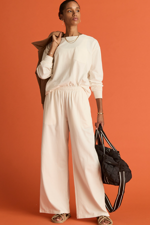 Soho Tokio Wide Leg Pent - Creme