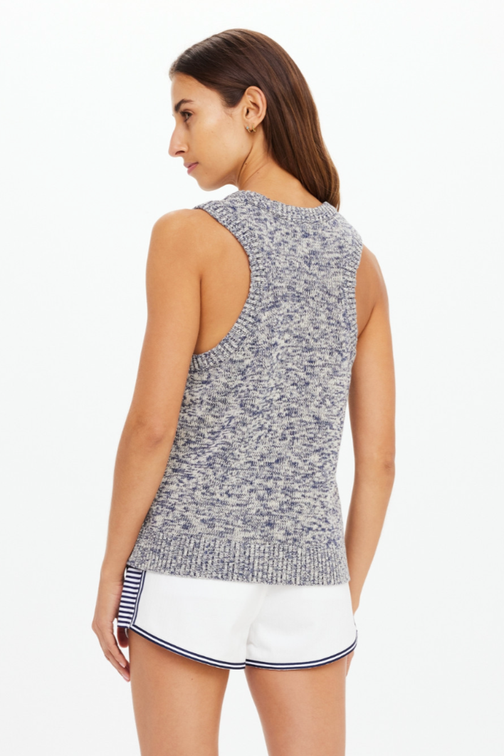 Armada Koby Knitted Tank Top - Blue Marle