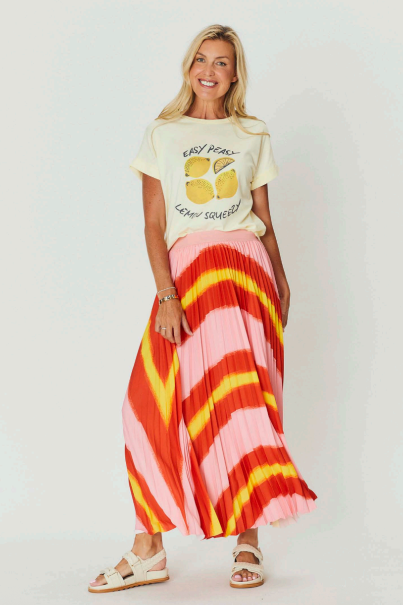 Jade Relaxed Tee - Lemon Squeezy