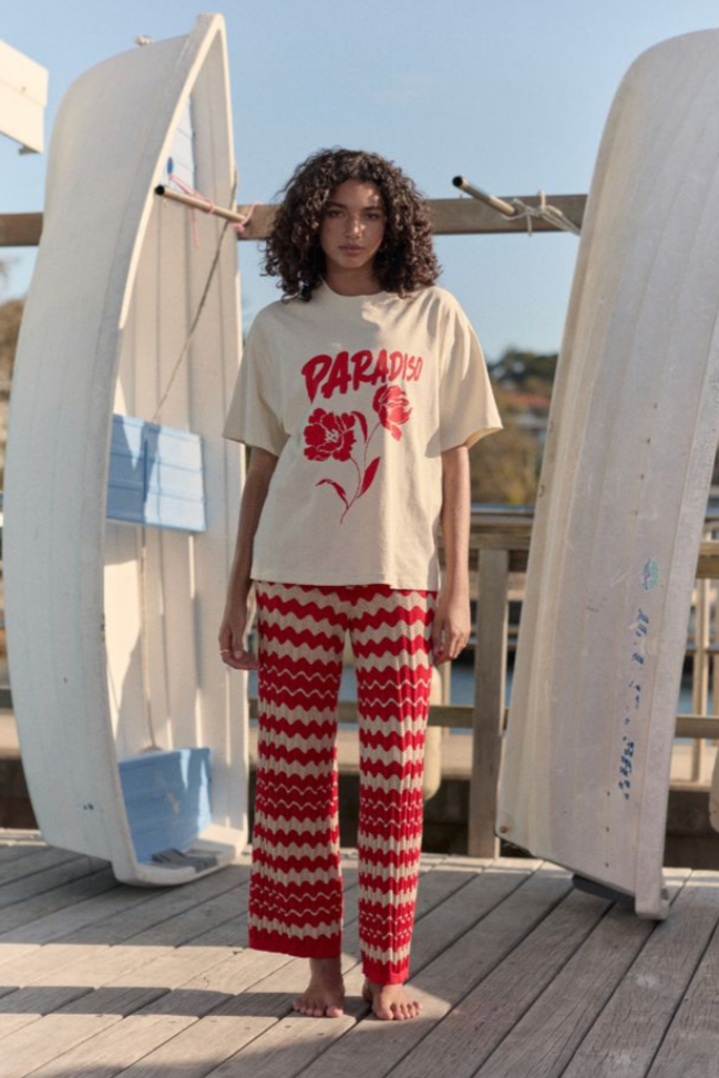 Paradiso Oversize Tee - Cream