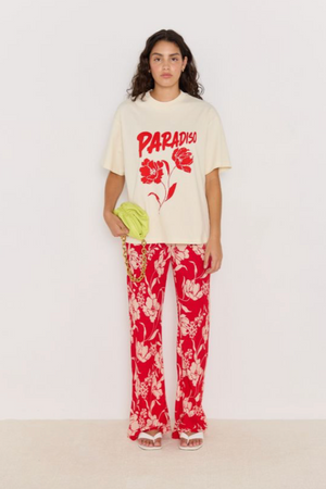 Poppy Pants - Red Floral, by Minkpink

The Poppy Pants bring relaxed tailoring to your summer wardrobe. Designed in a standout red floral print, they feature a flattering high waist and wide leg fit that elongates the silhouette. Wear them solo with the Paradiso Tee for easy, breezy style.