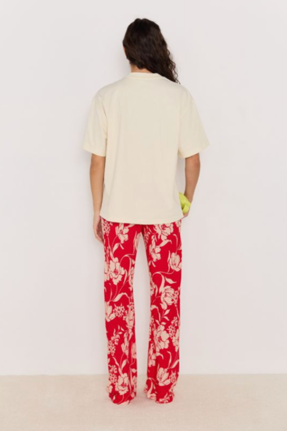 Poppy Pants - Red Floral
