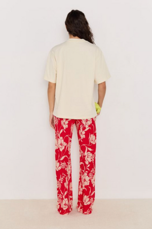 Poppy Pants - Red Floral