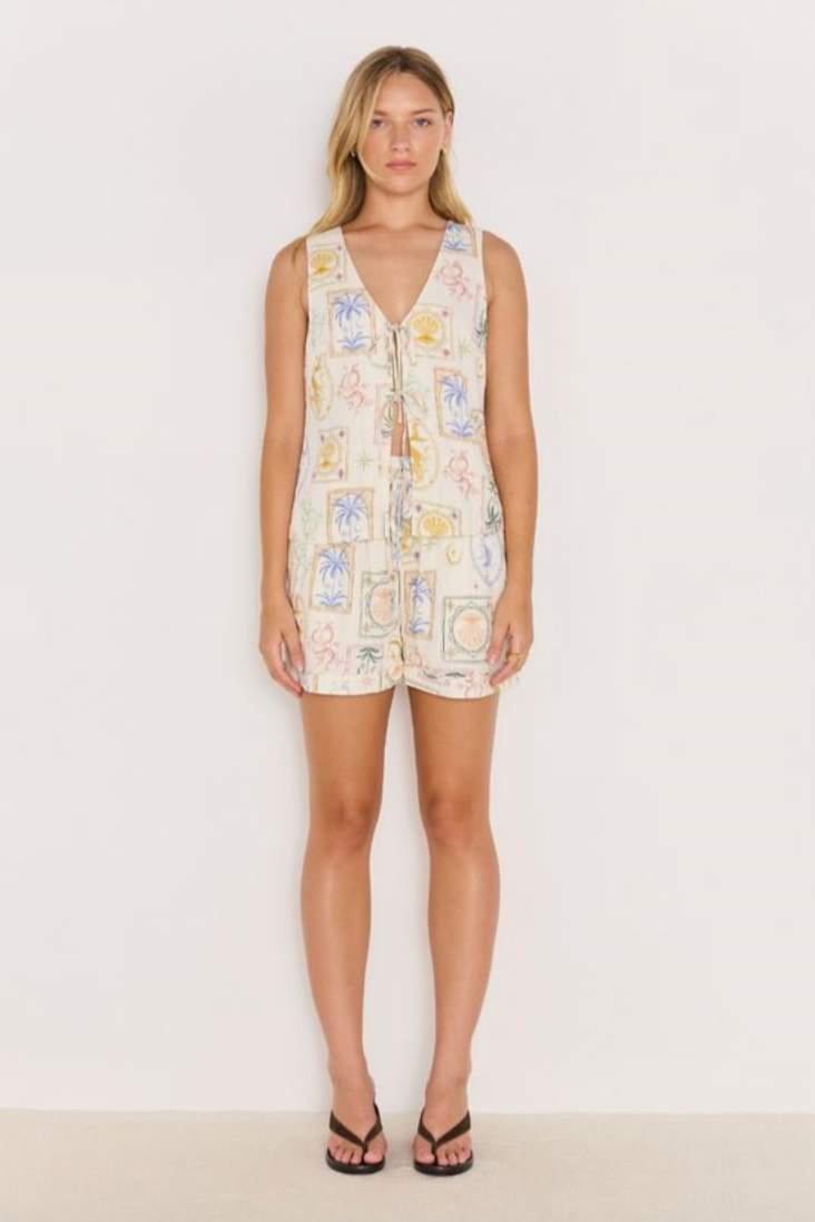 Sirena Drawstring Shorts - Multi
