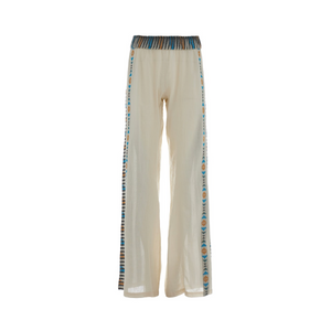 Iluma Pant - Blue/Camel