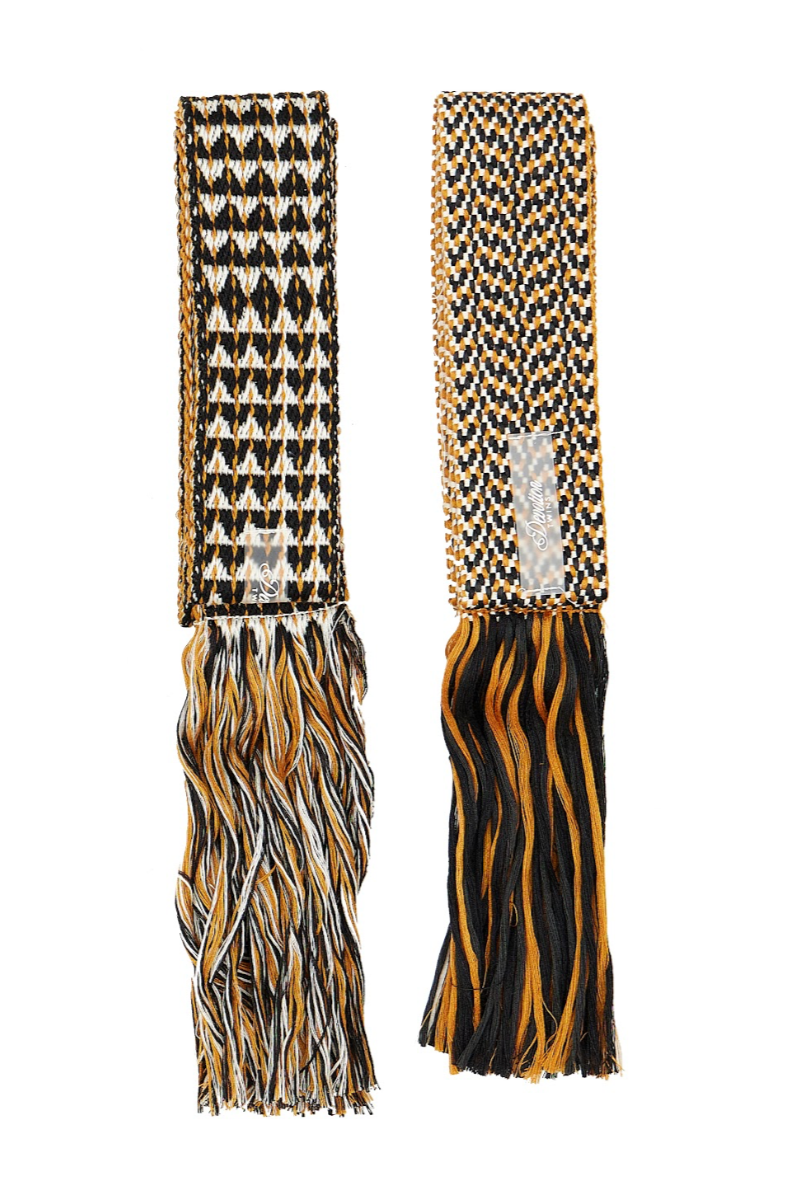 Devotion Twins Hand Woven Belts, Set of 2 - Khaki

A summer wardrobe essential, perfect for adding a pop of color and texture to a simple one-color dress or shirt. A boho-chic lover's dream

Set of 2 belts
Tassled
Gift boxed
Handwoven in Greece
100% cotton
180cm&nbsp;